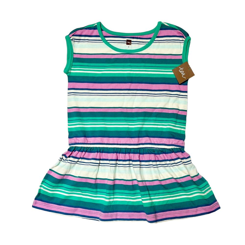 NWT Tea Collection Scuba Vibrant Stripe Dress Size 4
